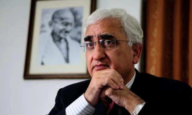 The image displays a picture of senior Congress leader Salman Khurshid