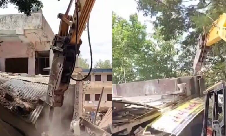 HYDRAA launches demolition drive in Hyderabad's Jubilee Hills.