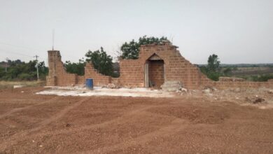 The Eidgah where the wall was demolished in Sangareddy district.