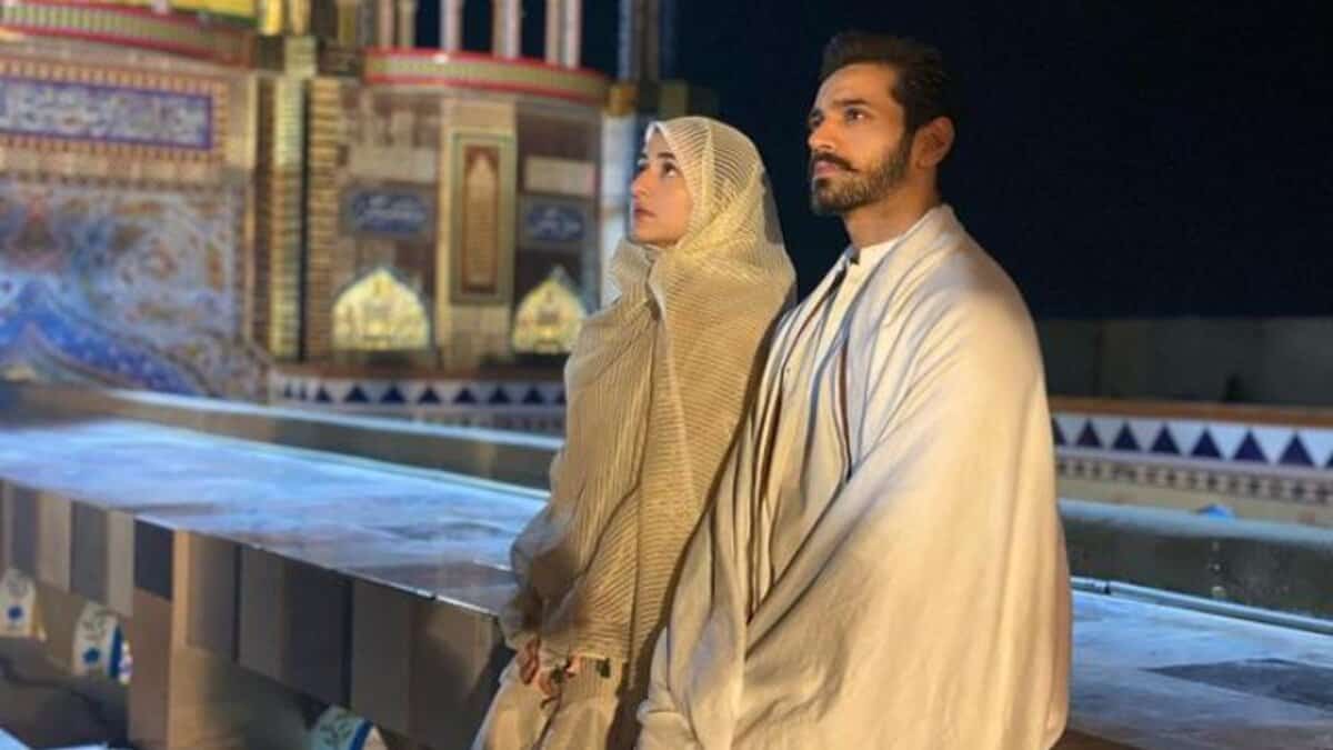 Glimpse of Wahaj Ali and Yumna Zaidi from Tere Bin drama