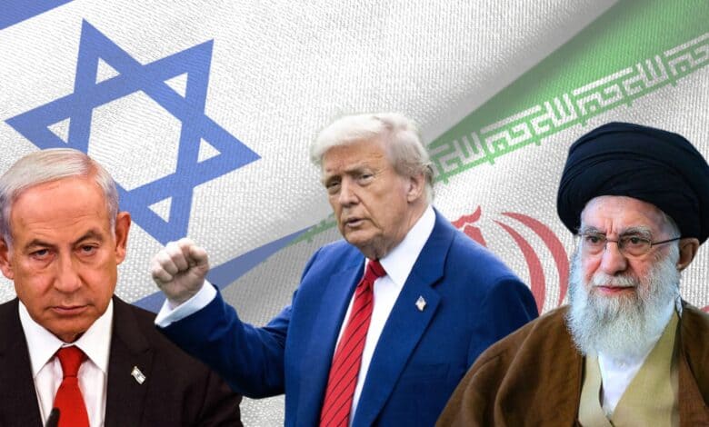 (From left to right) Israel's PM Benjamin Netanyahu, US President Donald Trump and Supreme Leader of Iran, Ali Khamenei
