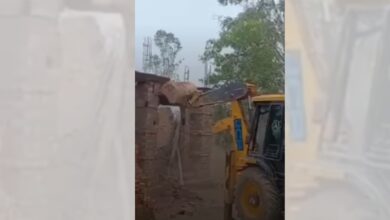 Image of under-construction mosque in UP demolished on May 29.