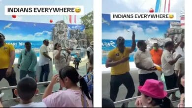 Indian tourists dancing at Zoo in Thailand