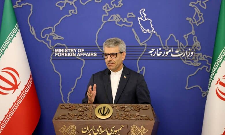 The image of a Iran's Foreign Ministry spokesman, Esmail Baghaei