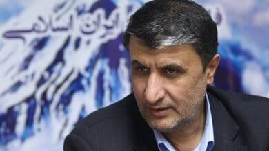 The image of a Head of the Atomic Energy Organization of Iran Mohammad Eslami