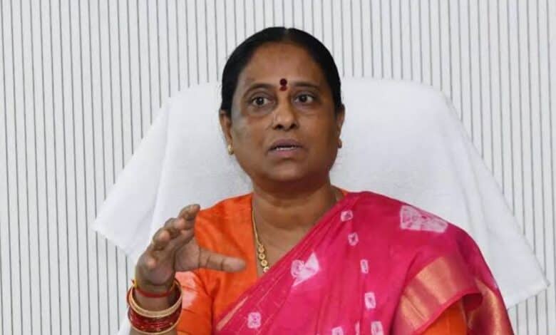 Image of Telangana Endowments minister Konda Surekha.