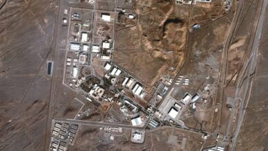 Satellite image of Iran’s Natanz nuclear facility, showing the layout of surface structures, dated January 24, 2025.