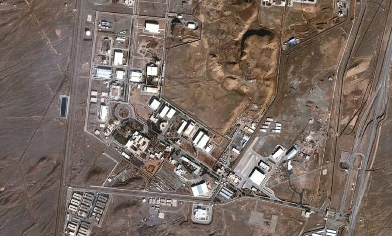 Satellite image of Iran’s Natanz nuclear facility, showing the layout of surface structures, dated January 24, 2025.