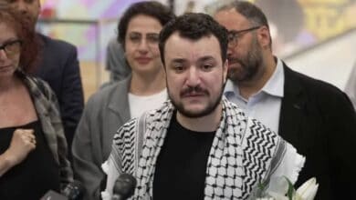 The image of a Palestine activist Mahmoud Khalil