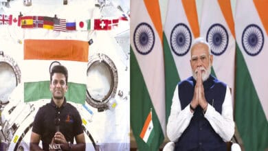 PM Modi interacts with Shubhanshu Shukla