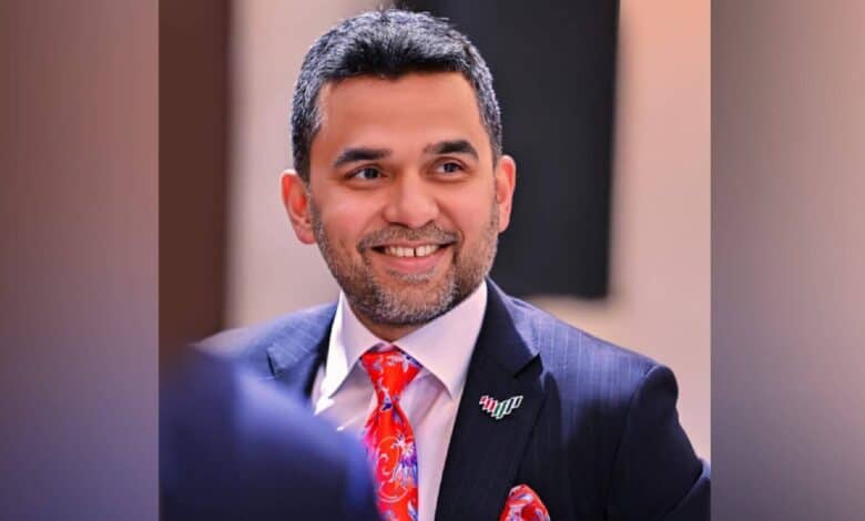 The image of an Indian doctor and philanthropist based in the United Arab Emirates (UAE), Dr Shamsheer Vayalil Parambath.