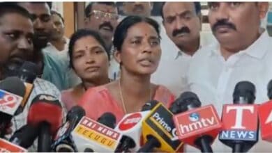 Aruna's mother addresses the media after her death at the Balanagar PHC