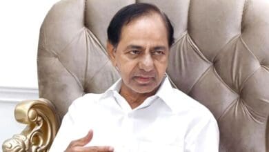 The image displays a picture of BRS chief KCR
