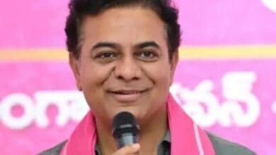 BRS working president KTR addresses a gathering