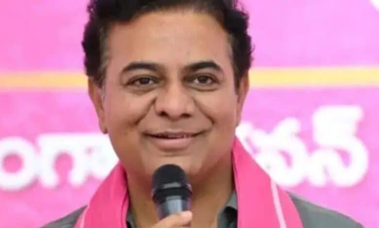 BRS working president KTR addresses a gathering