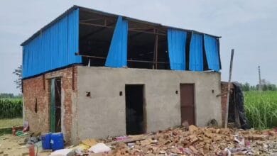 The firecracker factory in UP's Amroha district. An explosion on Monday killed four workers