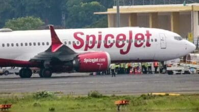 An image of a Spice Jet plane used for representational pupose
