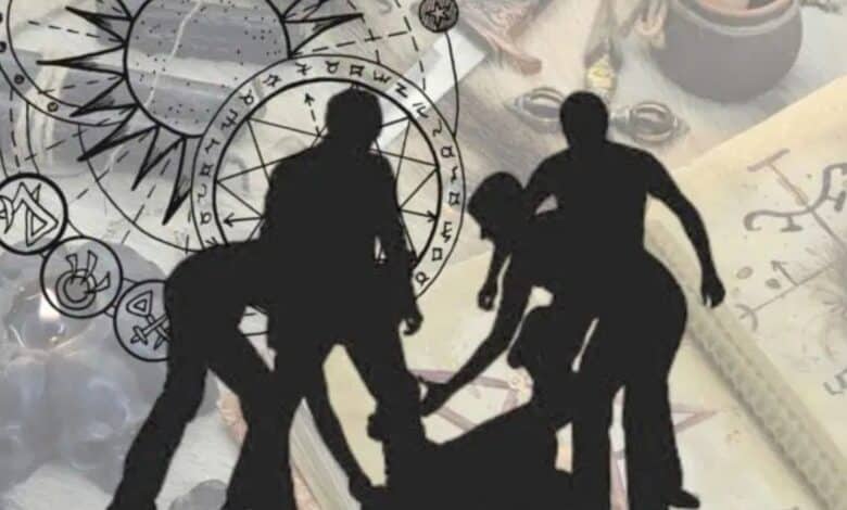 An image of a person being beaten used for representational purpose