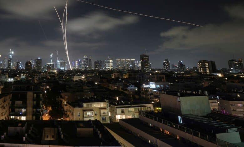 Israeli air defense system fires to intercept missiles during an Iranian attack over Tel Aviv in Israel on early Wednesday morning. (AP/PTI)