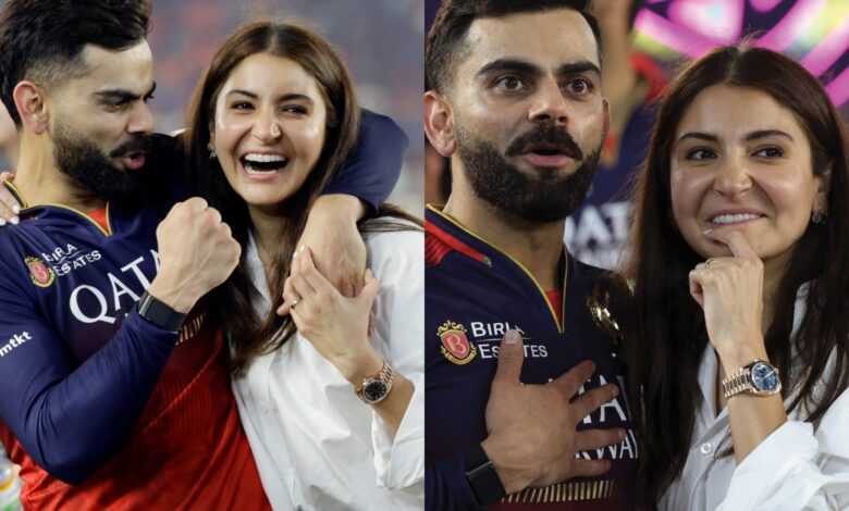 Anushka Sharma and Virat Kohli during IPL 2025 finals