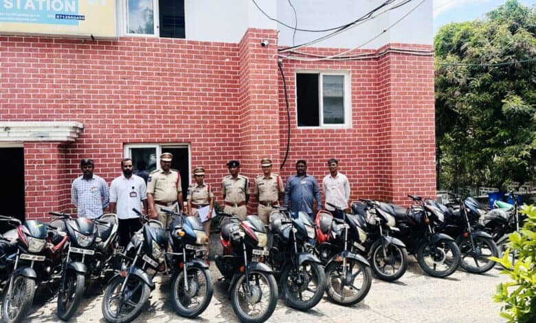 13 stolen bikes recovered by banjara hills police