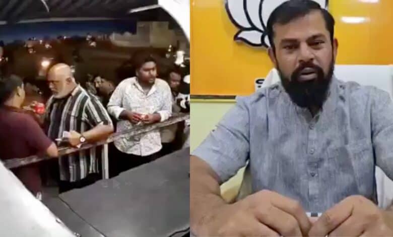 A Muslim man was arrested for hurting Hindu religion sentiments (left) BJP MLA Raja Singh (right)