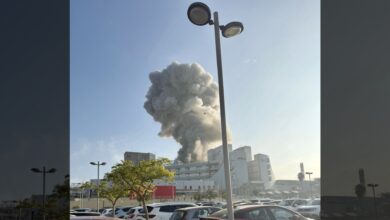 Smoke emerges from hospital in Israel