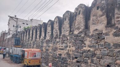 Historic fortification wall in Hyderabad