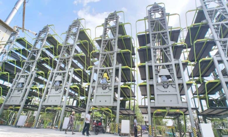 Smart parking facility at KBR Park in Hyderabad