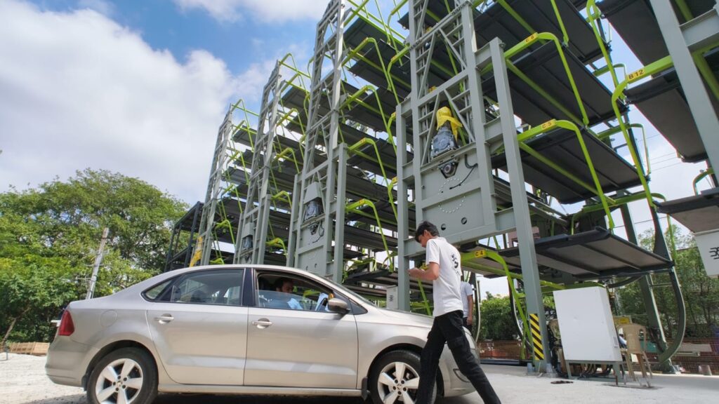 Parking facility at KBR Park in Hyderabad