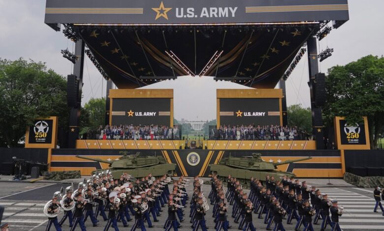 Miltary Parade commemorating the Army's 250th anniversary