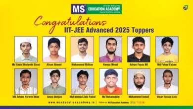 List of MS Education Academy toppers in IIT-JEE Advanced 2025
