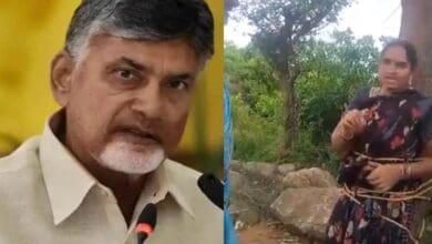 A woman is tied to a tree in Andhra Pradesh