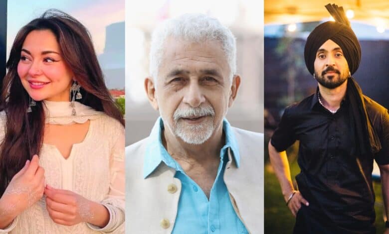 Hania aamir, Naseeruddin Shah and Diljit Dosanjh