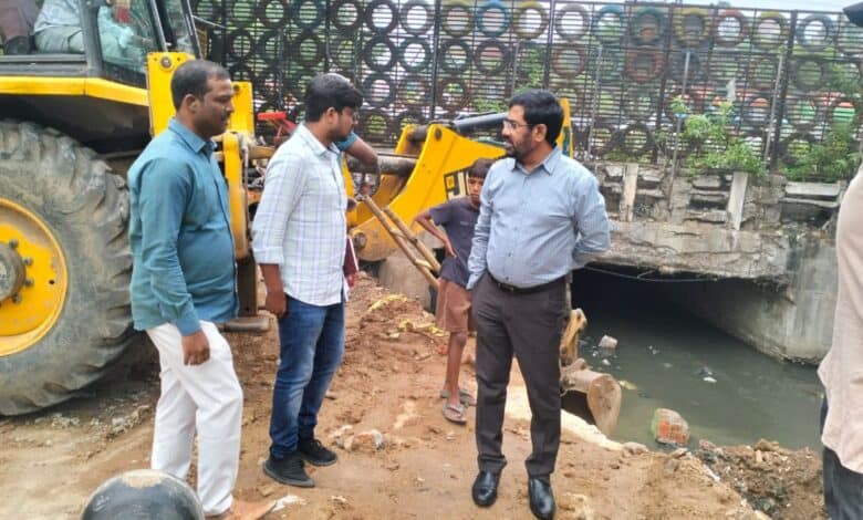 pipeline at chinatl basti restored after HYDRAA encroachment drive