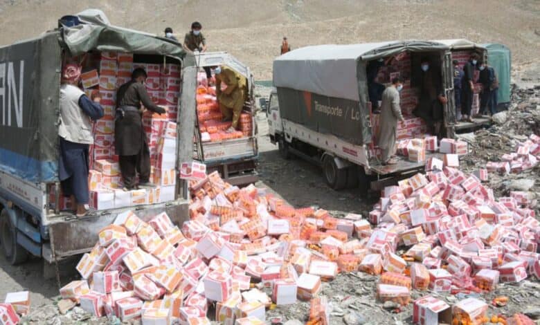 Afghan authorities destroy 65 tonnes of expired food items in Kabul