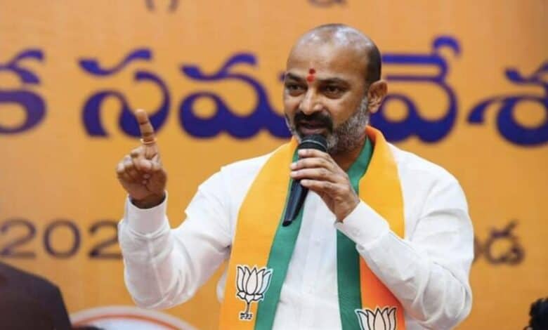 Bandi Sanjay warns BRS leaders of attack on Telangana Bhavan by BJYM workers, if their party workers attacked ABN Andhra Jyothi or any media office.