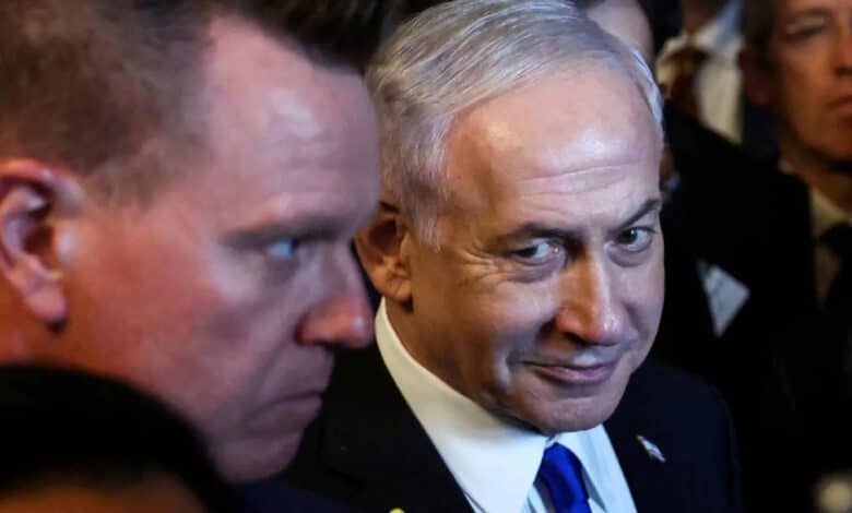 The image of Israeli Prime Minister Benjamin Netanyahu.