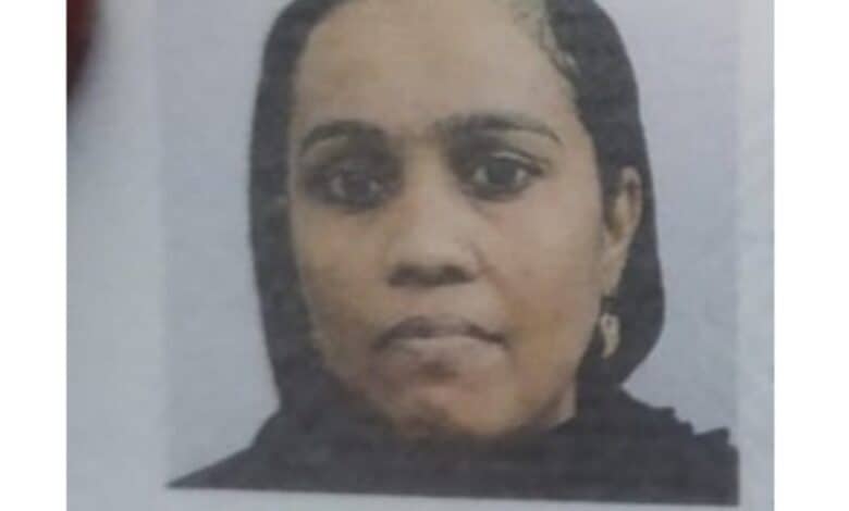 The image of Sajida Begum, Hyderabad woman trapped in Oman due to job scam.