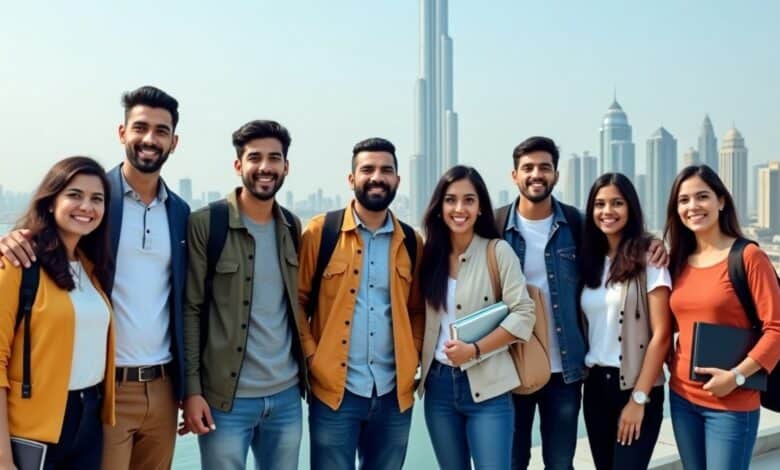 Indian students in Dubai
