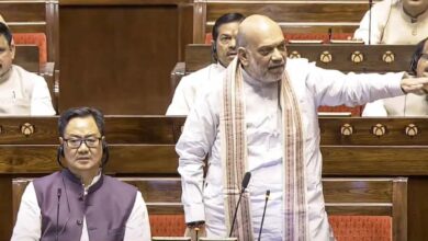 Union Home Minister Amit Shah speaks in the Rajya Sabha