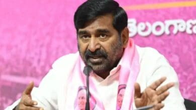 BRS MLA Jagadhish Reddy addresses the media
