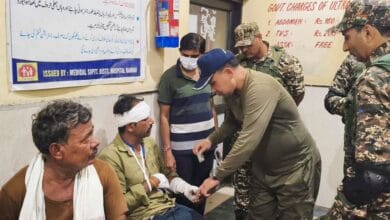 Five buses collided with each other injuring 26 Amarnath pilgrims on Saturday. (PTI Photo)