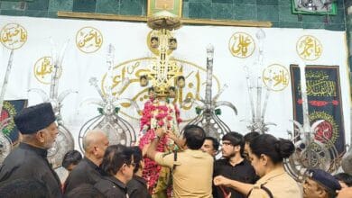 Hyderabad police commissioner CV Anand offers dhatti in Darul Shifa and Dabeerpura.