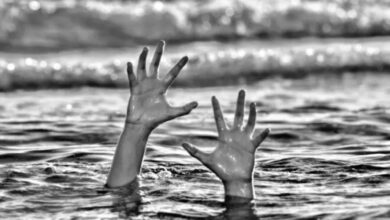 Image of a drowning person used for representational purpose