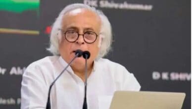 Jairam Ramesh addresses a gathering