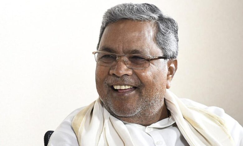 The image displays a picture of Karnataka CM Siddaramaiah