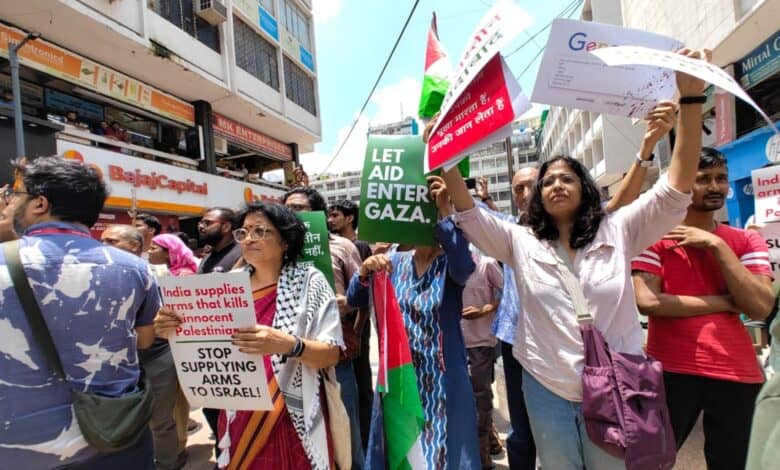 Pro-Palestine demonstration carried out in New Delhi on Saturday (Photo: X/Indians for Palestine)