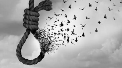 A picture of a noose depicting suicide