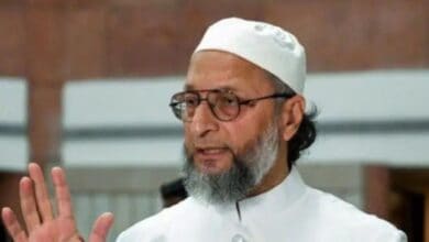 AIMIM president Asaduddin Owaisi addresses a gathering